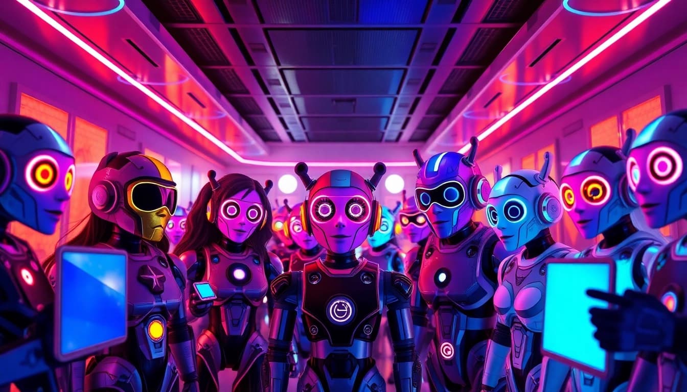 Engaging NSFW AI chatbot avatars in a vibrant digital space with interactive features.