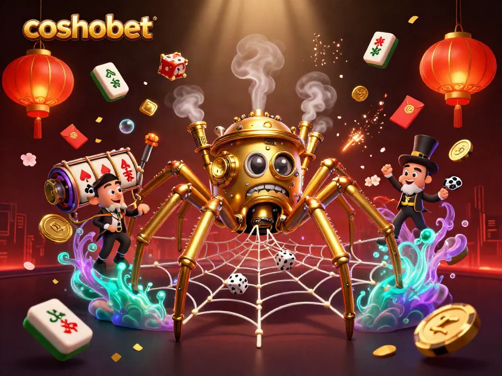 Experience thrilling gameplay at cosmobet with a steampunk-themed casino illustration filled with excitement.