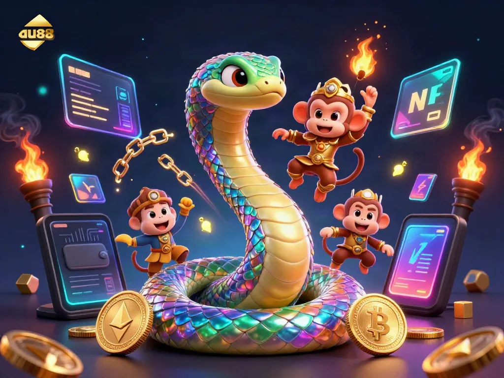 Experience winning excitement with au88 in a vibrant 3D circus of games and crypto elements.