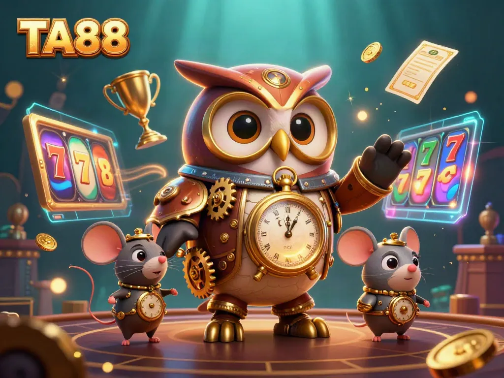 Engage with TA88's thrilling slot experience featuring animated reels and captivating gold coins.