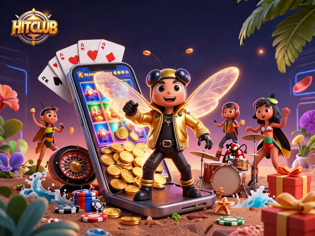 Experience thrill at HITCLUB with vibrant 3D casino elements showcasing excitement and vibrant gameplay.