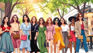 Experience vibrant Women Fashion trends with confident women showcasing diverse styles in an urban setting.