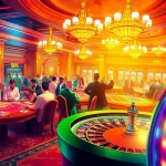 Exciting casino scene featuring players at poker and roulette, highlighting https://69vnbl.com/ as the ultimate gambling experience.