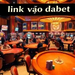 Experience the thrill of the casino with 'link vào dabet' featuring tables, chips, and vibrant slot machines.