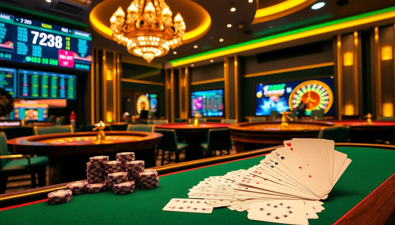 Experience the excitement of gambling with 733bet Download on a luxurious casino table.