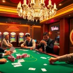 Nohu-themed casino poker game featuring vibrant chips, cards, and luxury decor.