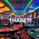 Players enjoying thrilling games at THABET casino, showcasing vibrant tables and excitement.