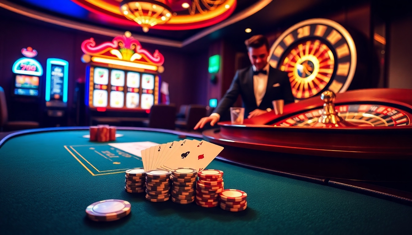 Players engaging with the exciting games at 789club's luxurious casino atmosphere.