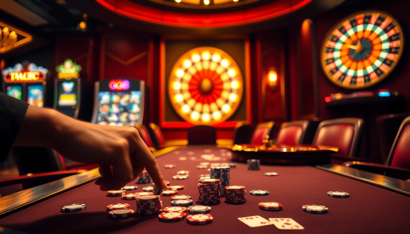 Experience the thrill of gambling at GG88 with vibrant poker tables and exciting slots.