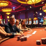 Thrilling high-stakes poker action at 99OK COM casino, showcasing excitement and luxury.