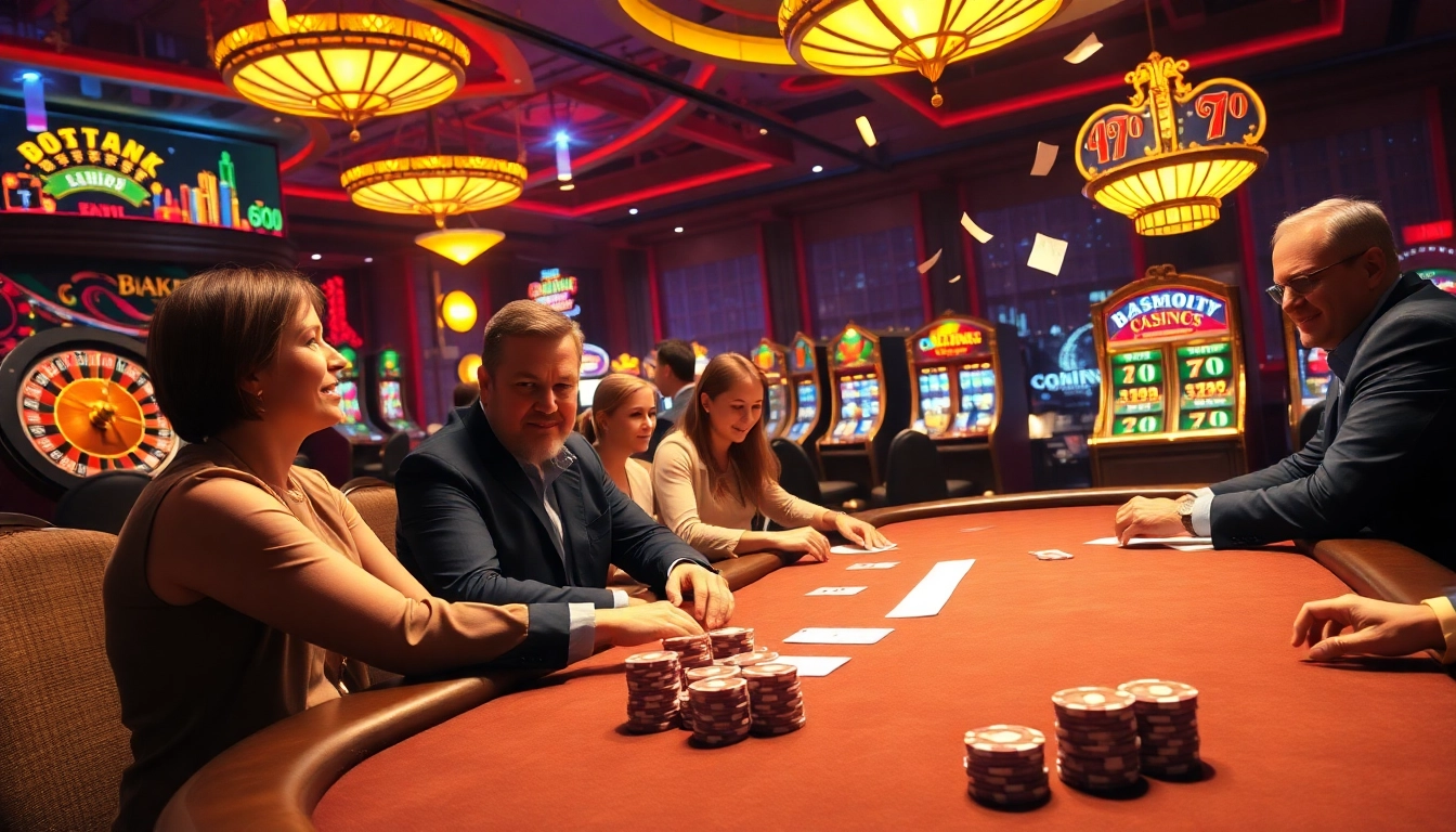 Thrilling high-stakes poker action at 99OK COM casino, showcasing excitement and luxury.