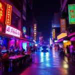 Da Nang nightlife scene showcasing vibrant bars and clubs capturing the essence of 다낭밤문화.