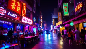 Da Nang nightlife scene showcasing vibrant bars and clubs capturing the essence of 다낭밤문화.
