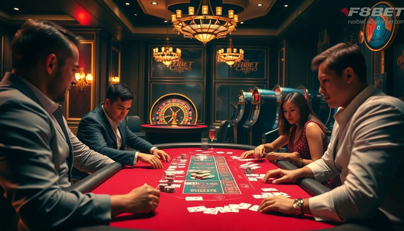 Betting excitement at nhà cái F8BET's professional gambling table with thrilling blackjack action.