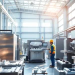 Die casting company Malaysia showcasing modern manufacturing with advanced machinery and workers in action.