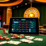 Engaging USBET online gambling scene featuring poker chips and a roulette wheel