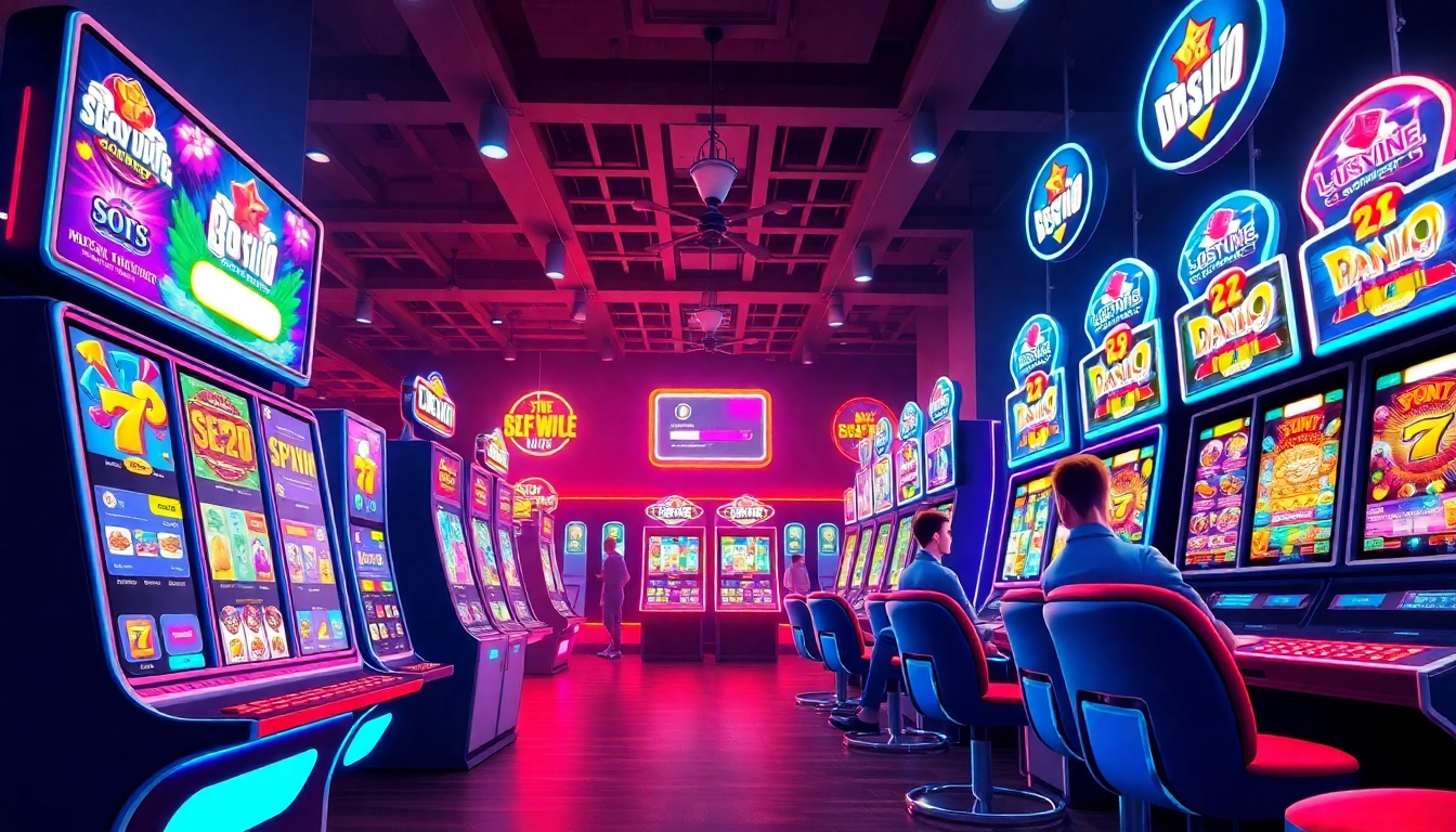 Kode4d link showcasing a vibrant online gaming environment with modern slot machines and secure interfaces.