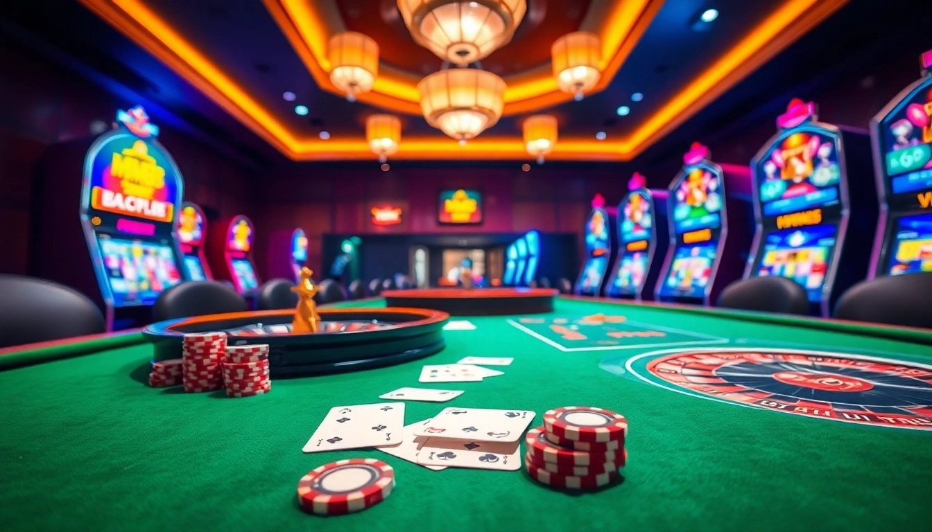 Experience the thrill of MM88 with poker chips and cards on a luxurious casino table.