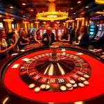Experience the excitement of win55 at a luxurious casino roulette table.
