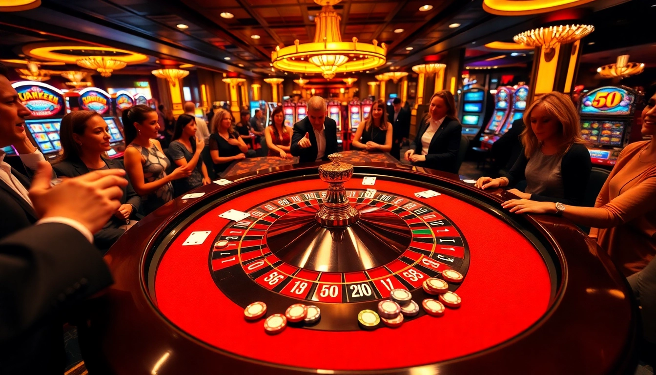 Experience the excitement of win55 at a luxurious casino roulette table.