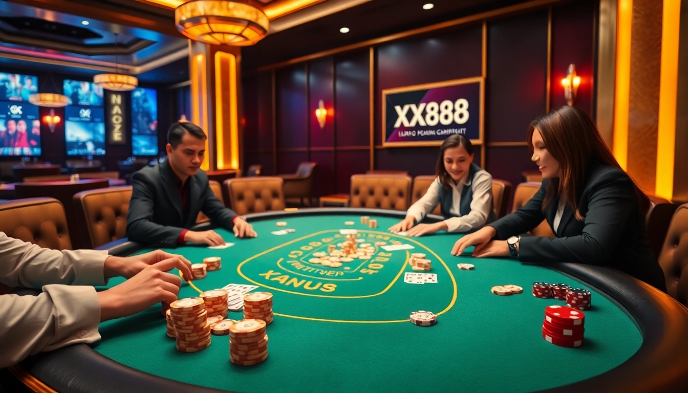 Experience the thrill of gambling at XX88 with exciting poker action and professional elegance.