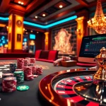 Experience the excitement of gambling at Trang Chủ BJ88 with vibrant casino visuals.