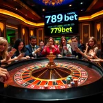 Exciting scene of players betting at a roulette table, showcasing 789bet gambling action.