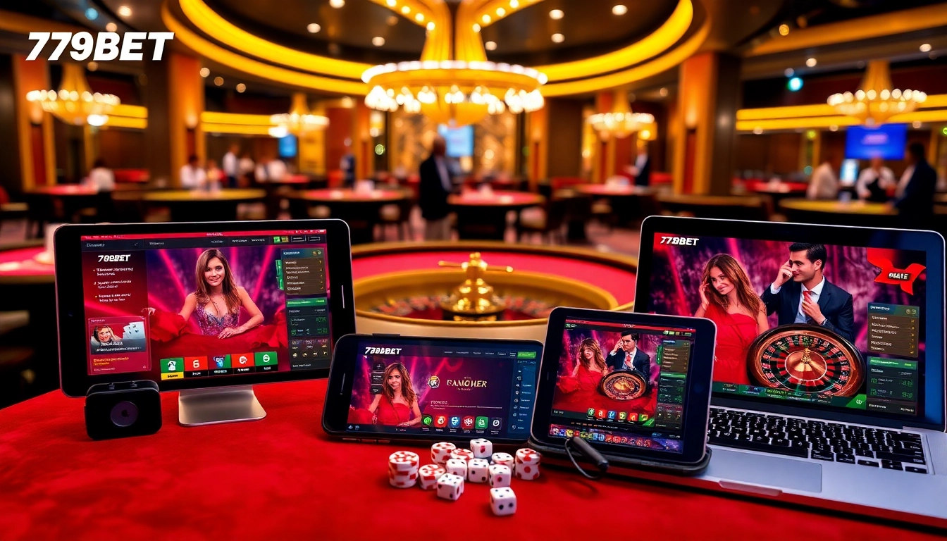 Experience the excitement of 789BET đăng nhập with professional dealers and vibrant casino elements.