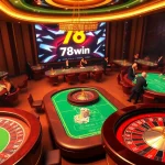 Experience the thrill of betting at 78win with vibrant casino tables and energetic players.
