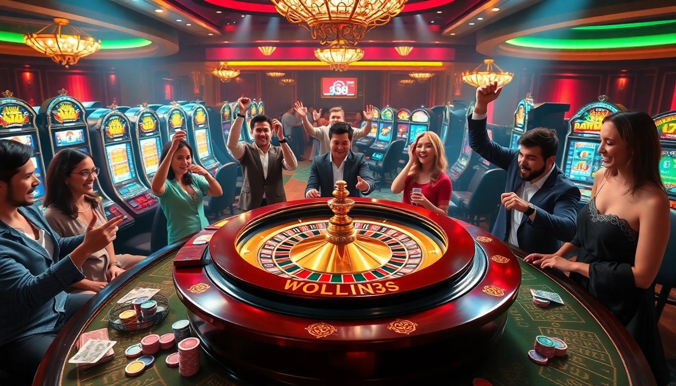 Experience the thrill of winning at Lucky88's vibrant casino with roulette games and slot machines.