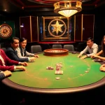 High-stakes poker table at 688V casino highlighting excitement and professional gameplay.