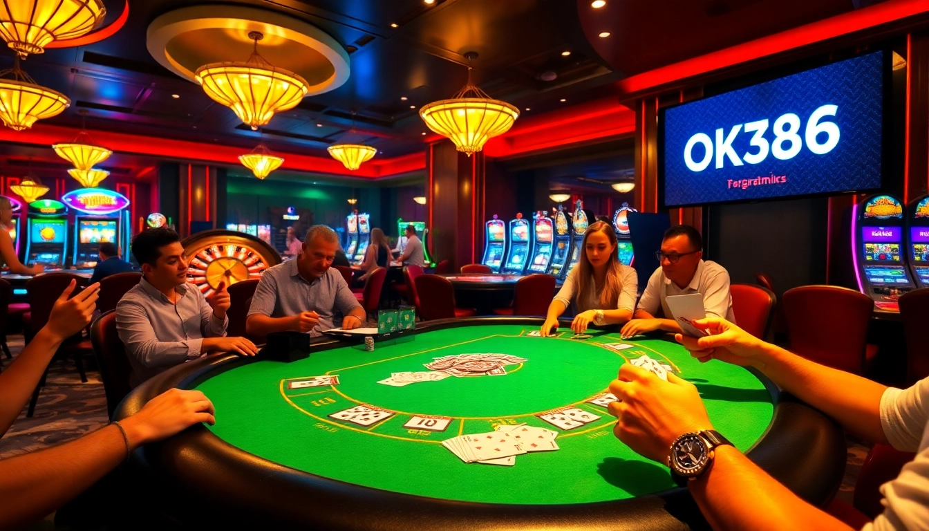 Experience the excitement at OK8386 casino with vibrant poker games and roulette.