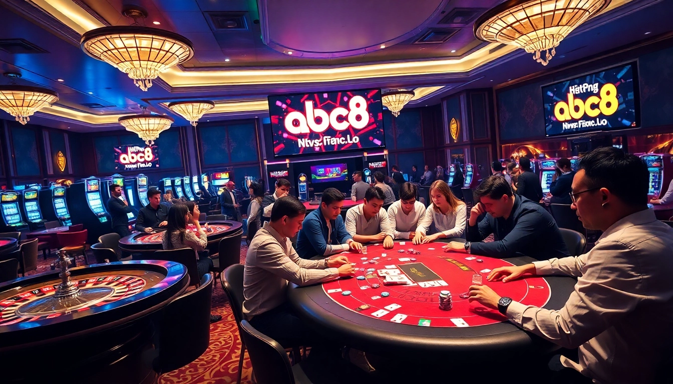 Experience the electrifying vibe at https://abc8.lol/, where vibrant slot machines and gaming tables await.