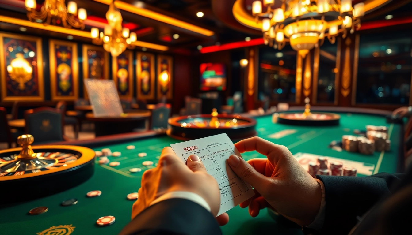 Experience kèo nhà cái excitement with luxurious casino elements, including poker chips and a roulette wheel.