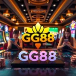Experience the excitement of GG88 online casino, capturing gamblers engaged at vibrant gaming tables.