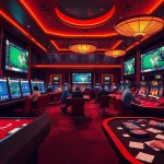7m captivating sports betting scene with gamblers placing bets and live scores displayed.