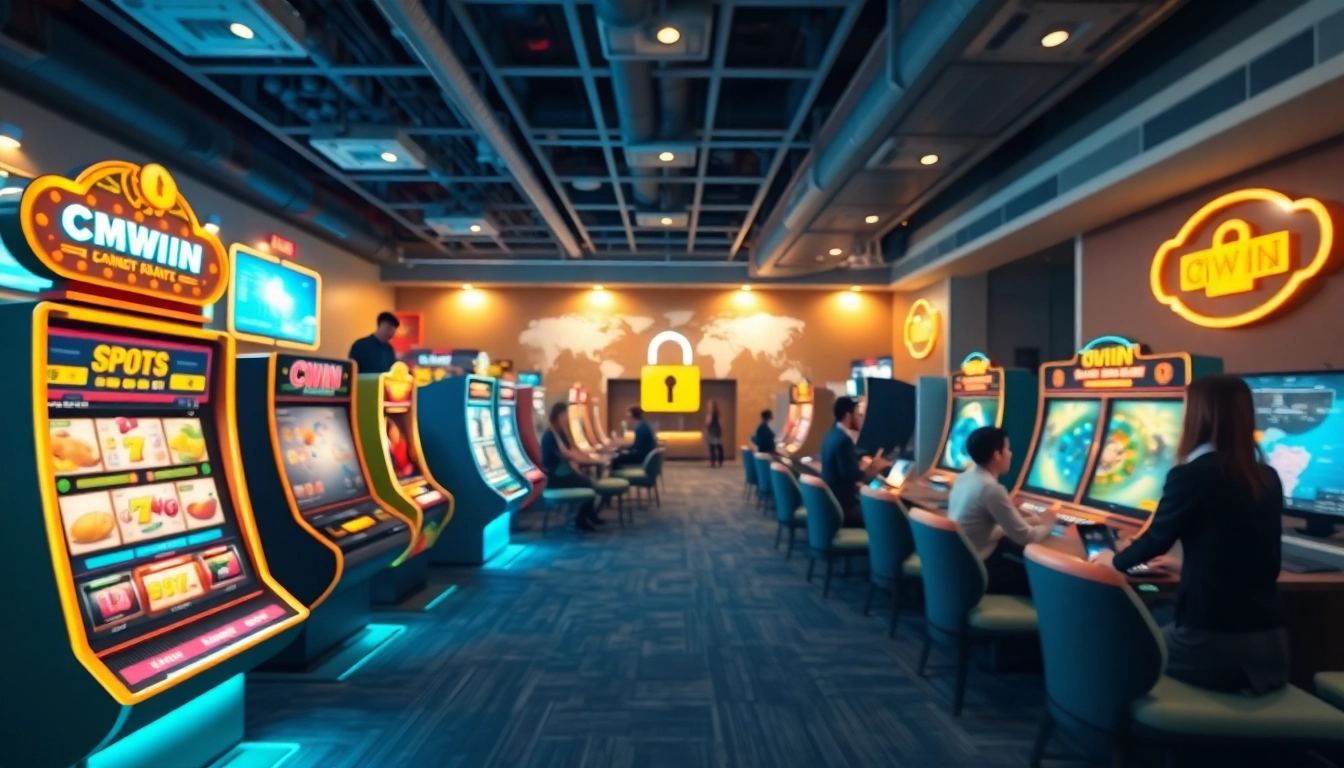CWIN online gaming platform showcasing dynamic games, vibrant colors, and secure interfaces.