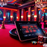 Experience thrilling gaming action with u888 online casino featuring vibrant roulette and sleek tablet.