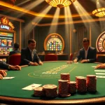 Gambling scene with poker table, chips, and 88vv logo, showcasing luxury and excitement.