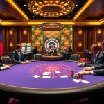 A thrilling scene at casino 88BET featuring an elegant poker table with players focused on their game.