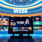 W88.nyc's modern online casino interface inviting players with vibrant colors and engaging games.