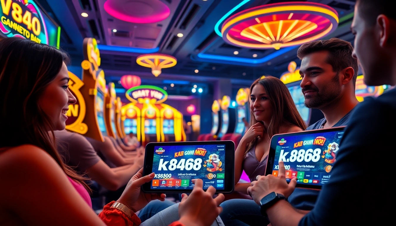 Exciting online gaming experience with k88win digital casino interface, featuring vibrant colors and engaging elements.