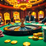 Experience the thrill of PS99 with luxurious roulette and poker gaming visuals.
