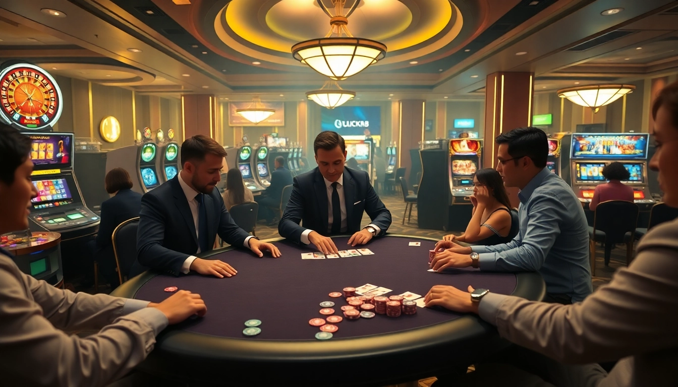 Thrilling casino action at Luck8 with vibrant poker gameplay and elegant atmosphere.