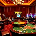 Players enjoying the excitement of 98win online gambling with vibrant casino games.