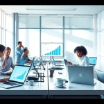现代办公环境中的 WPS Office 办公软件，团队多元化协作。