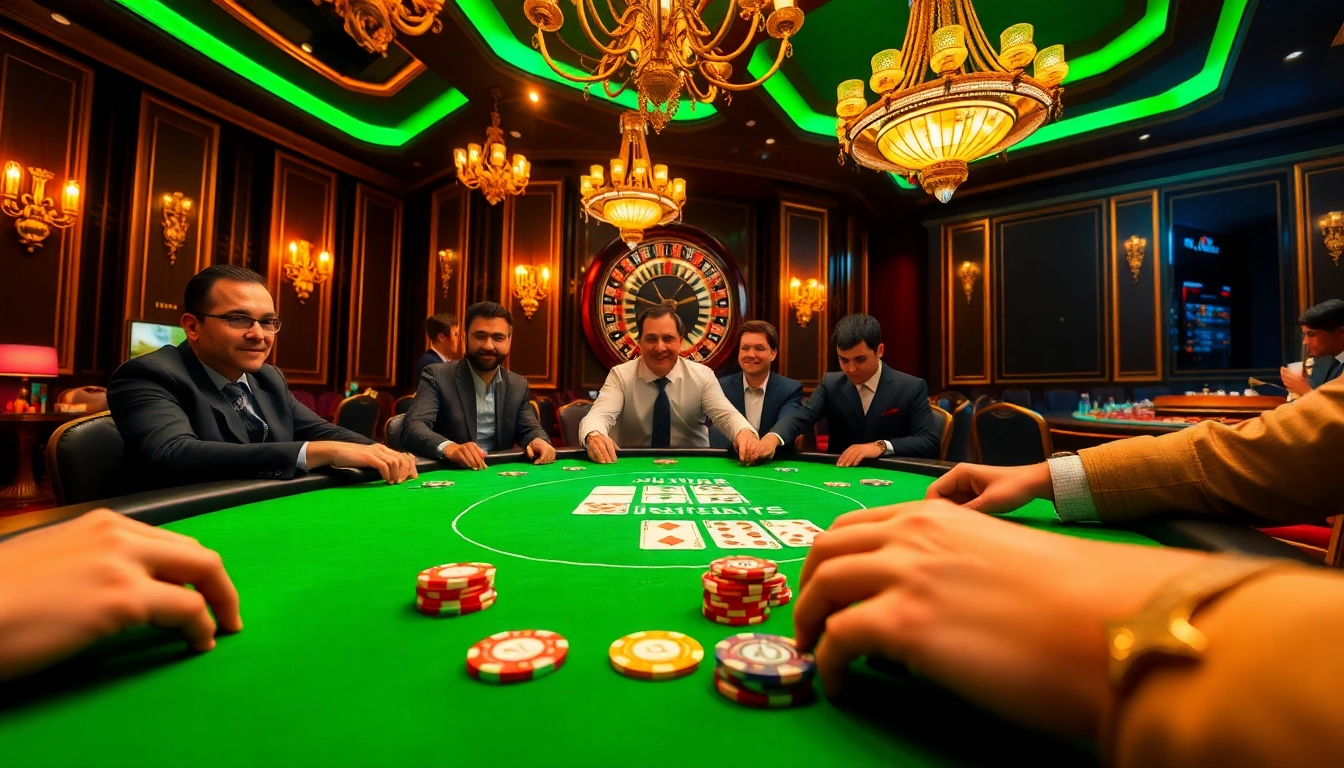 Experience high-stakes poker excitement at RR88 with vibrant chips and cards on a luxurious table.