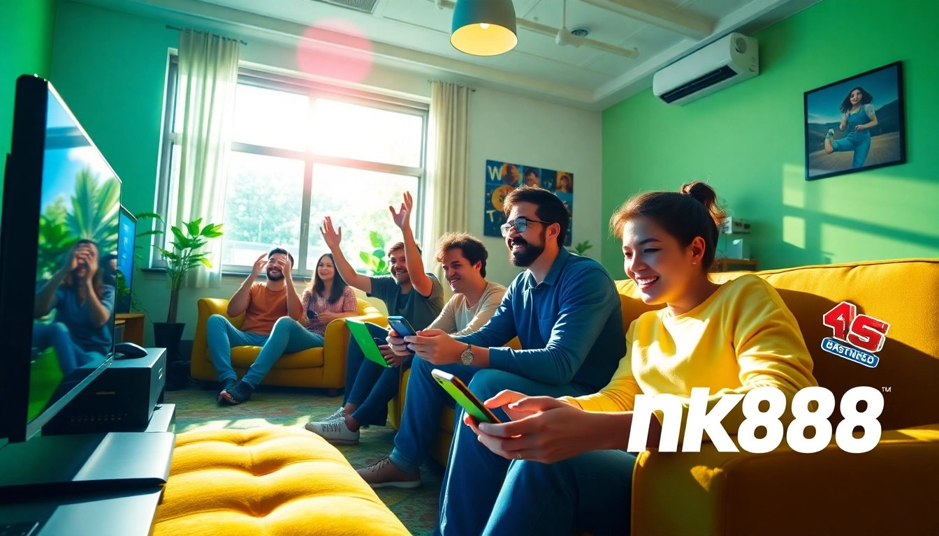 Exciting online gaming community engaging with https://nk88.gg/ on various devices.