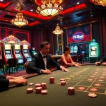 Exciting poker game scene highlighting online gambling at https://f8bet.dental, luxurious ambiance, and vibrant décor.