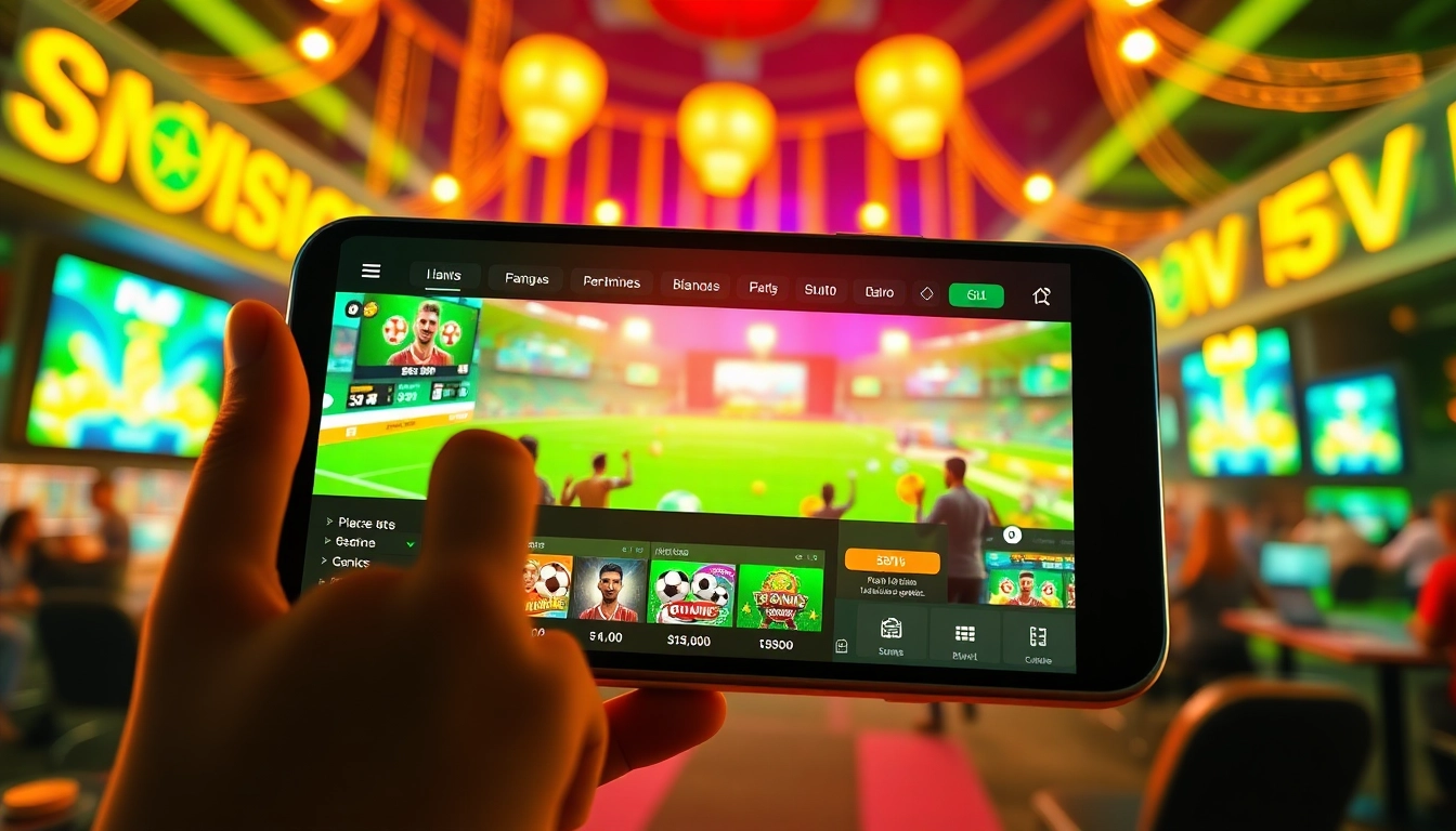 Exciting interactive image of 5V5V sports betting platform showcasing vibrant games and user engagement.